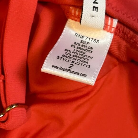 Robin Piccone Aubrey One Piece Key Hole in Red Size 2 - Picture 6 of 6